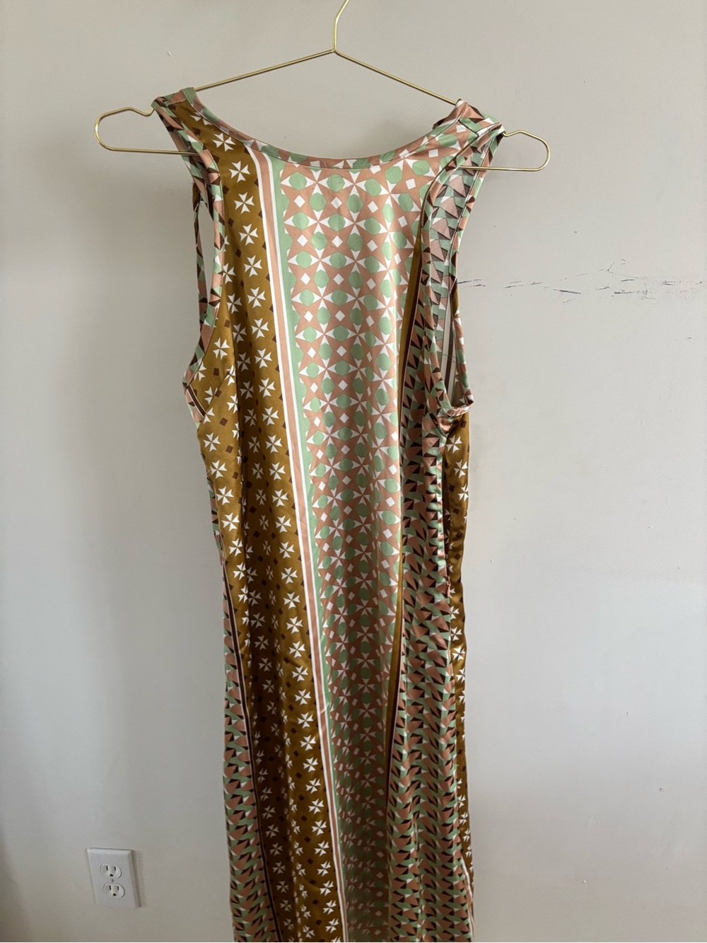 House of Harlow 1960 S Geometric Print Maxi Dress Boho